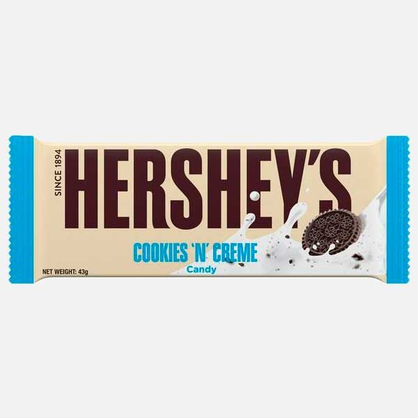 Chocolatina Hersheys Cookies and cream 43 g piragua full compra