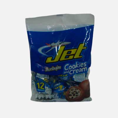 Jet Burbujas Cookies and Cream 12 uds piragua full compra